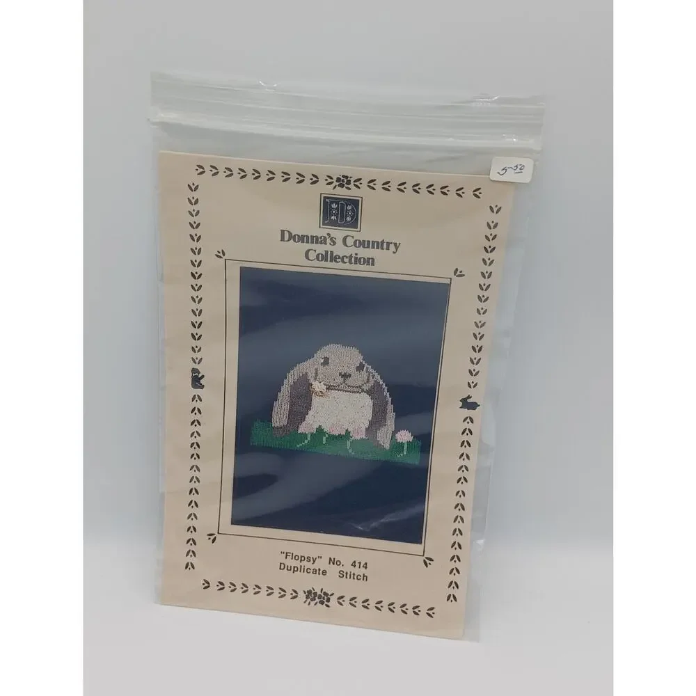 Donna's Country Collection Flopsy No 414 Duplicate Stitch Easter Bunny Rabbit
